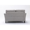 TiramisuBest 45" Dark Gray Loveseat with Solid Wood Frame, Espresso Arms, Full Foam Cushion for Living Room and Bedroom - 4 of 4