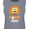 Women's - SpongeBob SquarePants - SpongeBob Scaredy Pants Graphic Racerback Tank - 2 of 4