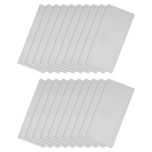 Unique Bargains Stainless Steel DIY Laser Printing Office Engraving Blank Cards - 1 of 4