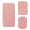 Radiant Bathroom Rugs Set, Washable Rug, Extra Soft and Absorbent bath Rug, Kitchen Mat, Bath Mat Set, Bath Floor Mat Non-Slip, 3 Pcs Set, Pink - 2 of 4