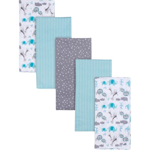 Gerber Baby Flannel Receiving Blankets, Safari, 5-pack : Target