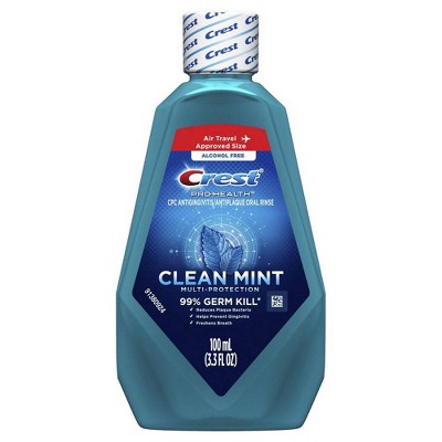 Crest Pro Health Multi Protection Alcohol Free Mouthwash Clean Mint