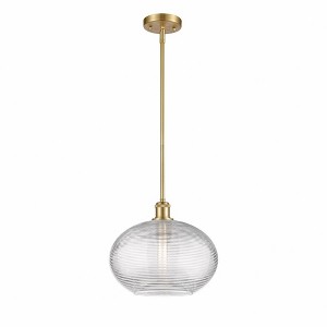 Ithaca - 1 Light Stem Hung Mini Pendant In Industrial Style-10.75 Inches Tall and 12 Inches Wide - 1 of 1