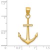 Black Bow Jewelry 14k Yellow Gold Classic Polished Anchor Pendant, 18 x 33mm - 4 of 4