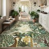Washable Floral Jungle Rug Non Slip Low Pile Rug Soft Throw Floor Cover Foldable Indoor Carpet for Living Room Bedroom Playroom Office - 3 of 4