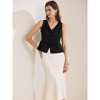 INSPIRE CHIC Women's Casual Sleeveless Button Down Fully Lined Business Vest - 3 of 4