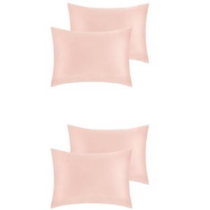Unique Bargains Polyester Envelope Closure Soft Breathable Pillowcases Cover 4 Pcs - 1 of 4