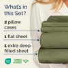 6 Piece Sheet Set - Extra Deep Pocket for 18"-24" Mattresses & Extra Pillowcases - CGK Linens - 2 of 4