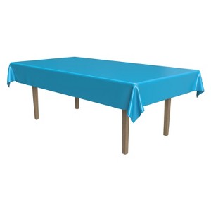 Beistle Plastic Rectangular Tablecover, 54" x 108", (4/Pkg) Blue - 1 of 1