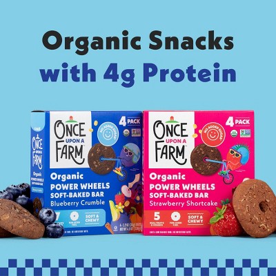 Once Upon A Farm Organic Soft Baked Blueberry Crumble Snack Bars - 9.6oz/8ct