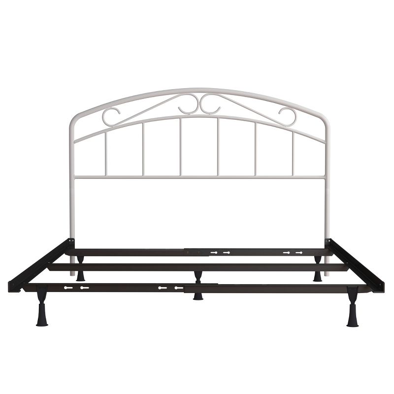 Jolie Metal Arched Scroll Design Headboard and Bed Frame White - Hillsdale Furniture, 4 of 11