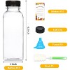 Plastic Juice Bottles with Caps, 12-Piece 12oz Clear Reusable Drink Containers - 2 of 4