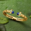 Ross-Simons Lapis and Turquoise Cuff Bracelet in 18kt Gold Over Sterling - 4 of 4