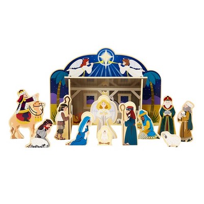 wooden nativity set for toddlers