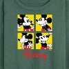 Women's - Disney - Mickey Grid Lightweight French Terry Wide Neck Long Sleeve Shirt - 2 of 4