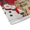 Unique Bargains Christmas Place Mats Christmas Tree Snowman Flax Red Yellow Black 11.8"x17.7" 2 Pcs - 4 of 4
