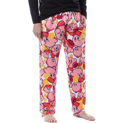 Seven Times Six Nintendo Kirby Video Game Men's Allover Character Pattern Pajama Pants Multicoloured