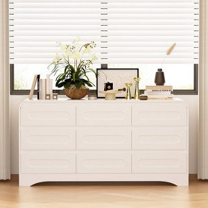SOLACE FURNITURE 9 Drawers Dresser for Bedroom, 63" Wide Modern Dressers & Chest of Drawers with Pre-installed Slide - 1 of 4