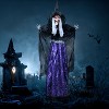 Joyfy 47” Halloween Hanging Animated Witch,Sound Activation and Purple Eyes for Outdoor & Indoor Decor,Halloween Dcorations Props Scary Decor - 2 of 4
