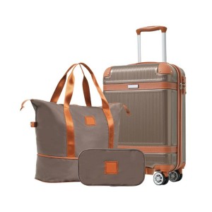 Summit Adventure 3-Piece Carry-On Suitcase With Double Spinner Wheels - 1 of 4