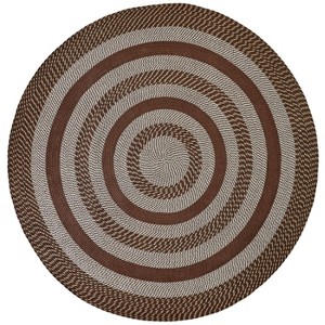 Newport Braid Collection 100% Polypropylene Stripe Pattern Reversible Indoor Utility Rug - Better Trends - 1 of 3