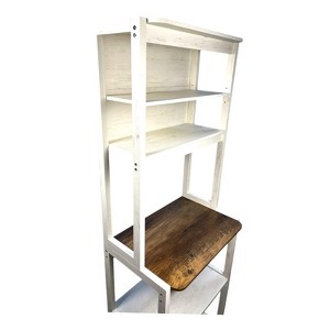 INFURNIC Kitchen Racks Modern Bakers Rack with Storage Shelves and Stylish Design for Kitchen Use, Brown White, 23.62"*15.75"*66.93" - 1 of 4