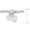EVERLY JEWELRY | Brass Oval link Heart Charms Bracelet -7.5 in - 2 of 4