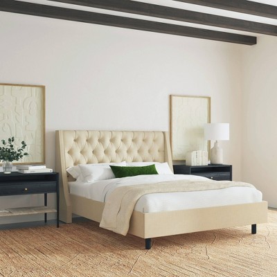 Gilford Wingback Platform Bed in Linen - Threshold™