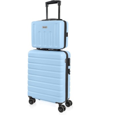 Luupatchy Business 20 inches Carry On Luggage 14 inches Mini Cosmetic Cases Luggage Sets,with Expandable Spinner and TSA Lock Business for Men Women