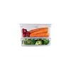 OU Fridge Organizer Set with Lids, Stackable Refrigerator Storage Bins with Drainer Tray and Vent Lid, BPA Free Clear Produce Fruit Containers, 5 Pack - 2 of 2