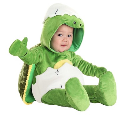 HalloweenCostumes.com 0-3 Months Hatching Pterodactyl Infant Costume.,  White/Green/Green