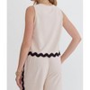 Women's Ric Rac Top and Pants Set - entro - 3 of 4