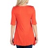 24seven Comfort Apparel Womens Elbow Sleeve Swing Tunic Top For Women - 3 of 4
