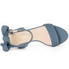 Allegra K Women's Back to College Faux Suede Open Toe Ankle Tie Back Chunky Heel Sandals - 4 of 4