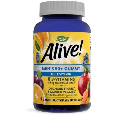 Nature's Way Alive! Men's 50+ Multivitamin Gummies - 60ct