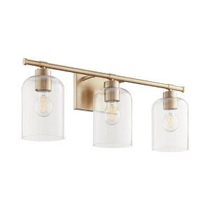 Quorum Lighting Tribute 3 - Light Vanity in  Aged Brass - 1 of 1
