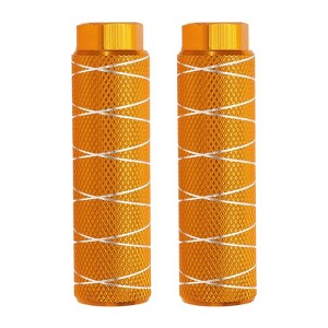 Unique Bargains Aluminum Alloy Anti-Skid BMX Mountain Dirt Cycling Fit 3/8 Inch Axles Rear Stunt Bike Pegs 2 Pcs - 1 of 3