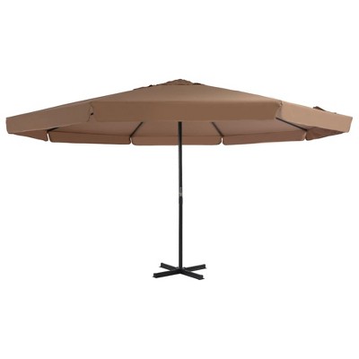 vidaXL Garden Parasol Taupe Polyester, Aluminum Large