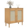 vidaXL Sideboard SENJA Rattan Look Brown 31.5 in.x13.8 in.x31.5 in. Solid Wood Pine - 3 of 4