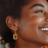 Ross-Simons 4.00 ct. t.w. Garnet Filigree Drop Earrings in 18kt Gold Over Sterling - 2 of 3