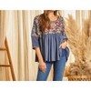 Women's Young Contemporary Emb Top - Savanna Jane - 2 of 4