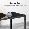 VINGLI Glass Dining Table Set for 6, 7 Piece Black Glass Kitchen Table with PU Leather 6 Chairs for Small Spaces, Black Tempered Glass - 4 of 4