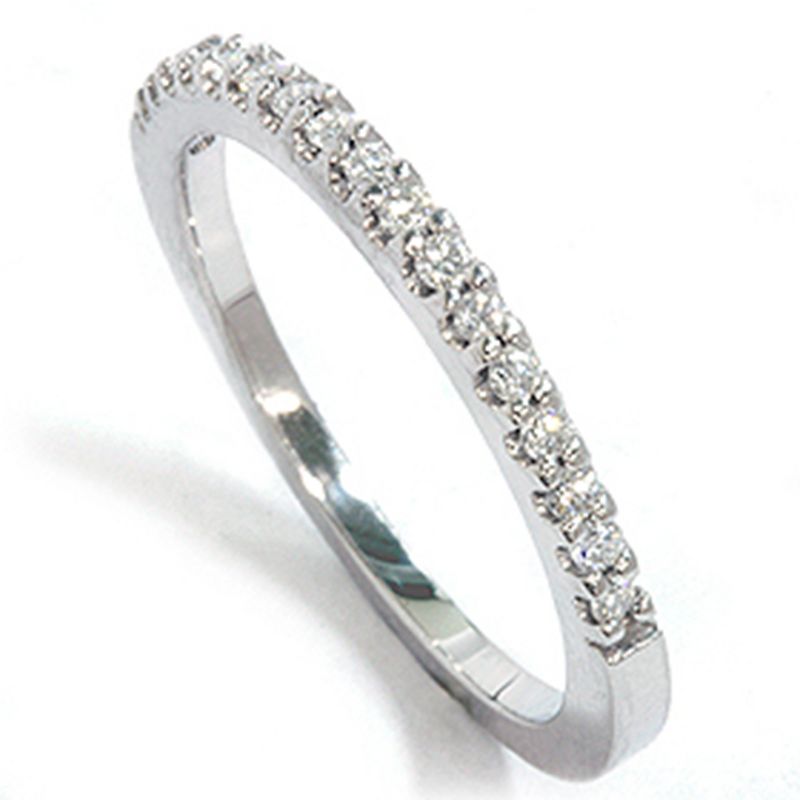 Pompeii3 14K White Gold VS Diamond Wedding Anniversary Ring, 1 of 5