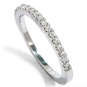 Pompeii3 14K White Gold VS Diamond Wedding Anniversary Ring