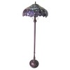 HomeStock Katie Tiffany-Style 3 Light Wisteria Floor Lamp 20" Shade - 2 of 4
