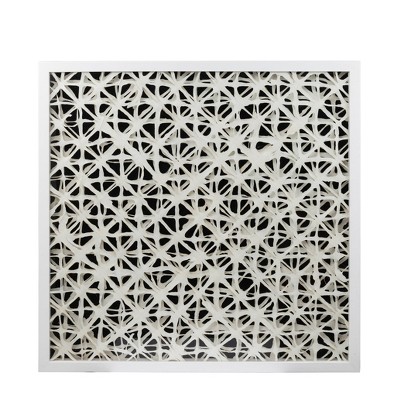 24" Couture Framed Wall Art White/Black - A&B Home