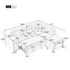 NicBex 86.6" L-shaped Sectional Sofa Pull-out Sofa Bed with Movable Ottoman, 2 USB Ports and 2 Cup Holders for Living Room - 4 of 4