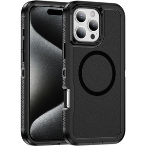 Nakedcellphone Tough Case for iPhone 16 Pro Max Phone - Dual Layer Cover, Anti-Fingerprint, Compatible with MagSafe - 1 of 4