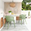 Infurnic Patio Dining Chairs Conversation Chair Set Sleek Design Stylish for Outdoor and Indoor Spaces, Green, 22.25"*21.5"*28.25" - 2 of 4