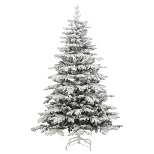 vidaXL Artificial Hinged Christmas Tree with Flocked Snow 82.7" - 1 of 4